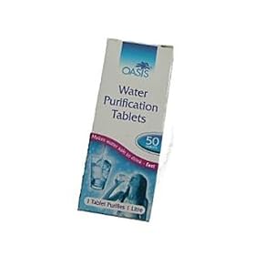 OASIS WATER PURIFICATION TABLETS 1 TABLET PURIFIES 1 LITRE - 50 TABS