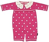 アンナニコラ ジャガード水玉 カバーオール 80cm ピンク AN50 日本製