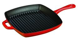 Lodge Color 10" Square Grill Pan, Island Spice Red