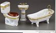 Reutter Porcelain Miniature French Rose Bathroom