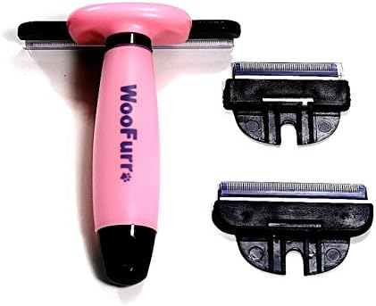 Pet Deshedding/ Grooming Tool Set With 3 Interchangeable Stainless Steel Combs- Strong Silica Gel Handle- For Small, Medium, &amp; Large Dogs/Cats With Short or Long Hair- Reduces Shedding Up To 90% - Rids Pet Of Loose Undercoat, Bringing Out Natural Oils- Promoting Healthier Skin &amp; Shiny Topcoat- LIFETIME GUARANTEE!