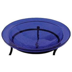Outdoor/Garden Crackle Bowl Bird Bath – 3 Colors