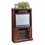 Sauder Classic Cherry-Finish Corner Entertainment Stand