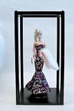 Large Doll Display Case Cabinet Acrylic Clear Sides Black Trim