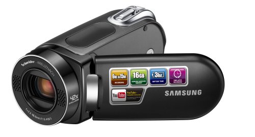 Samsung SMX-F34 Flash Memory Camcorder w/16GB Memory & 42x Intelli-Zoom (Black)