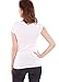 Ladies White Plain Short Sleeve T-Shirt Round Neck, Cotton Spandex