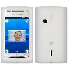SONY ERICSSON XPERIA X8 BLANC Etui en silicone / Couverture / Peau