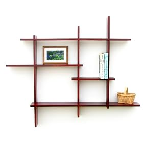 <b>Deluxe Four Level Floating Shelf, Black</b>
