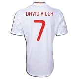 #7 David Villa Spain World Cup Winner Away 2011 Kid Soccer Jersey & Matching Short Set - For Youth Age: 8-10 Years Old