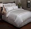 Pinzon Hotel Banded 100-Percent Egyptian Cotton Sateen Full/Queen Duvet Cover, Silver Grey