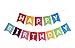 FECEDY Colorful Happy Birthday Banner Bunting