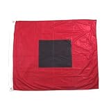 Hurricane warning flag 36in x 36in Superknit Polyester
