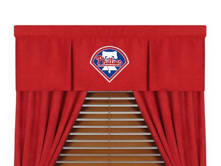 MLB Philadelphia Phillies - 5pc Boys Drapes and Valance Set