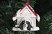 Cavalier King Charles Spaniel Black Dog Doghouse Christmas Ornament