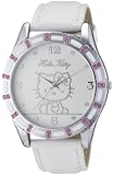 Hello Kitty - 4421201 - Montre Femme - Quartz Analogique - Cadran Argent - Bracelet Cuir Blanc