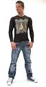 Top Longsleeve James Jones &Auml;gypten Print Schoko (2447