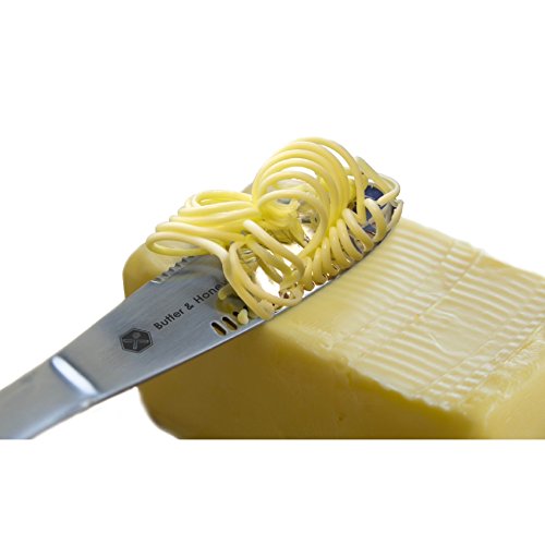 Butter Knife 403 Stainless Steel Food Grade, Butter Spreader and Butter Curler As Magic, Roll The Butter Up and Never Tear Your Toast, Best Butter Grater Innovation.