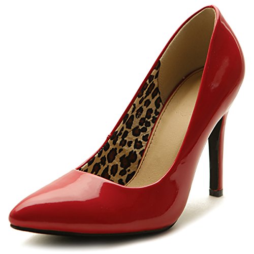 Ollio Women's Shoe Elegant Inside Leopard Print D'Orsay Dress High Heel Multi Color Pump