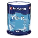 Verbatim CD-R, 80 Minute, 700MB 52x Branded, 100 Pack on Spindle
