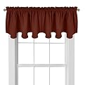 Peach Skin Sawtooth Valance - Crimson (42x18")