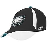 Reebok Philadelphia Eagles Black 2008 Sideline Flex Fit Hat