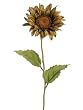 Club Pack of 12 Artificial Olive Green Sunflower Silk Floral Stems 28"