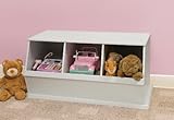 Badger Basket Three Bin Storage Cubby - White