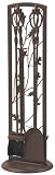 Panacea Fireplace Tool Set 5 Piece, Oak Leaf 30", Colonial Brown