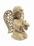 Pack of 2 Inspirational Statuary Ornate Kneeling Angels with Peaceful Dove 10