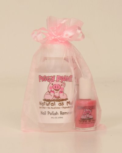Piggy Paint natural as mud Nail polish and remover , 1 Set