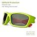 RIVBOS Rubber Kids Polarized Sunglasses With Strap Glasses Shades for Boys Girls Baby and Children Age 3-10 RBK002 (025-green)