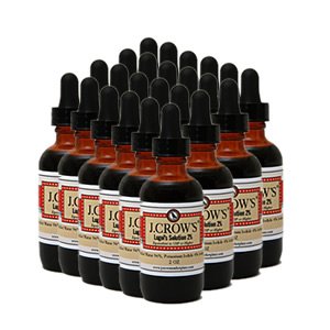 J.CROW'S® Lugol's Solution of Iodine 2%, Professional Pack 24 count