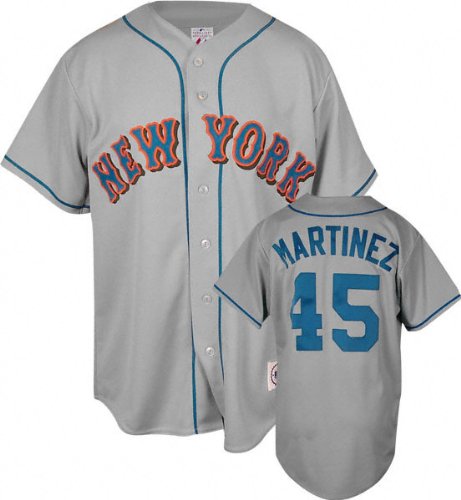 Pedro Martinez Majestic MLB Road Grey Replica New York Mets Jersey