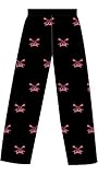 Lacrosse black wording novelty print jersey cotton sport pants available in youth and adult sizes