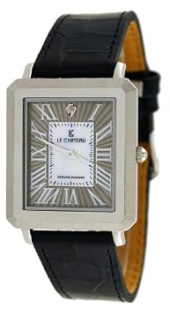 Le Chateau #1808-M8 Men's Elegant Slim Leather Strap Watch