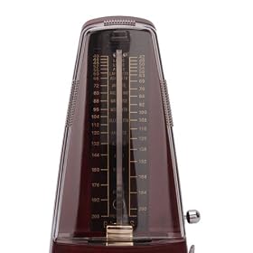 ENO BLUES Pro Transparent Metal Mechanical Metronome Teak-color: Musical Instruments