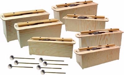 Set of 7 Sonor Fiberglass Sub Contra & Contra Bass Bars