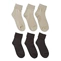 Merona&reg; Triple Roll Socks 6 Pk Brown One Size 9-11