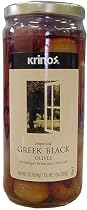Krinos Greek Black (Amphissa) Olives 1 Lbs Jar