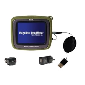 Retractable USB Hot Sync Compact Kit with Car & Wall Charger for the Magellan Crossover GPS 2500T Gomadic Brand w/ TipExchange Technology Retractable USB Hot Sync Compact Kit with Car & Wall Charger for the Magellan Crossover GPS 2500T - Gomadic Brand w/ TipExchange Technology