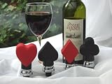 Produkt-Bild: Wine-Saver 4er Set Weinflaschenverschlu&szlig; im Spielkartendesigns