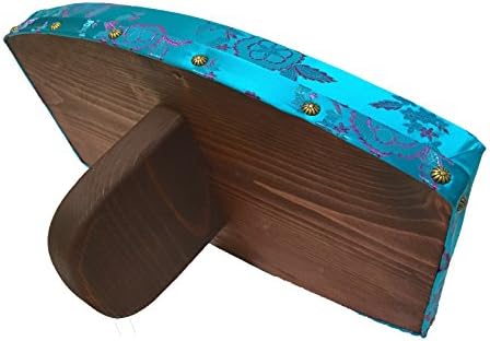 Reflekter Meditation Chair with Brocade Cushion (Blue, Medium for Meditator Between 5'04" and 6'00 in Height)