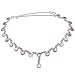 India Necklace Sterling Silver Amethyst Gemstone Jewelry Handmade 15 inches