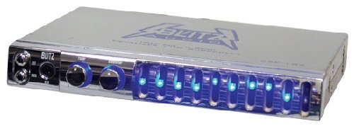 Half-DIN 10 Band Slide Control Pre-Amp Equalizer w/Subwoofer Boost Control