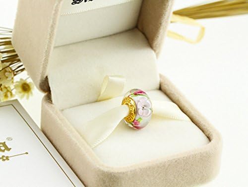 Sislenia "Cruising the Danube" Murano Glass 24k Gold Plated Charm Bead Fits Pandora Chamilia Biagi Troll Beads Europen Style Bracelets