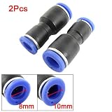 Buy Amico Pneumatic 8mm to 10mm One Touch Push In Straight Quick Fittings 2 Pcs by uxcell