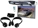 Pyle Great DVD System Package for Car/Truck/SUV -- PLRD195IF 19-Inch Flip Down with Built in DVD/SD/USB Player with Wireless FM/ Modulator and IR Transmitter + PLVWH6 Dual Wireless IR Mobile Video Stereo Headphones with Transmitter.