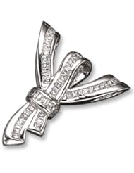 C.Z. Baguette Rhodium (.925) Sterling Silver Slider