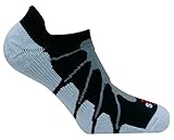Sox Plantar Fasciitis and Arch Support Drystat Odor Resistant Athletic No Show Socks, Black, Medium.
