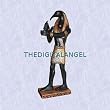 Egyptian Thoth Statue Scribe Ibis headed god Sculpture (Digital Angel Decor)